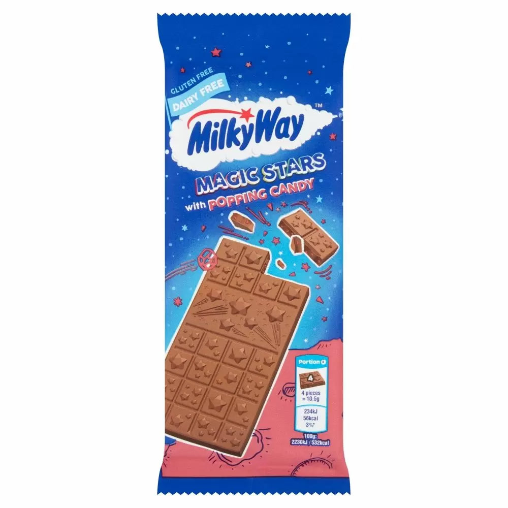 Milky Way - Magic Stars With Popping Candy Chocolate Bar 85 Gram ...