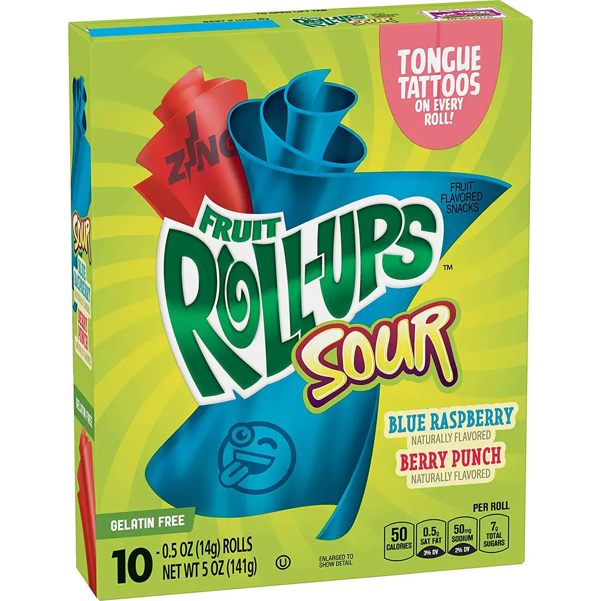 Roll Up Blue Raspberry Fruit Roll-Ups Sour Blue Raspberry Berry Punch 140 Gram – candyonlinenl1