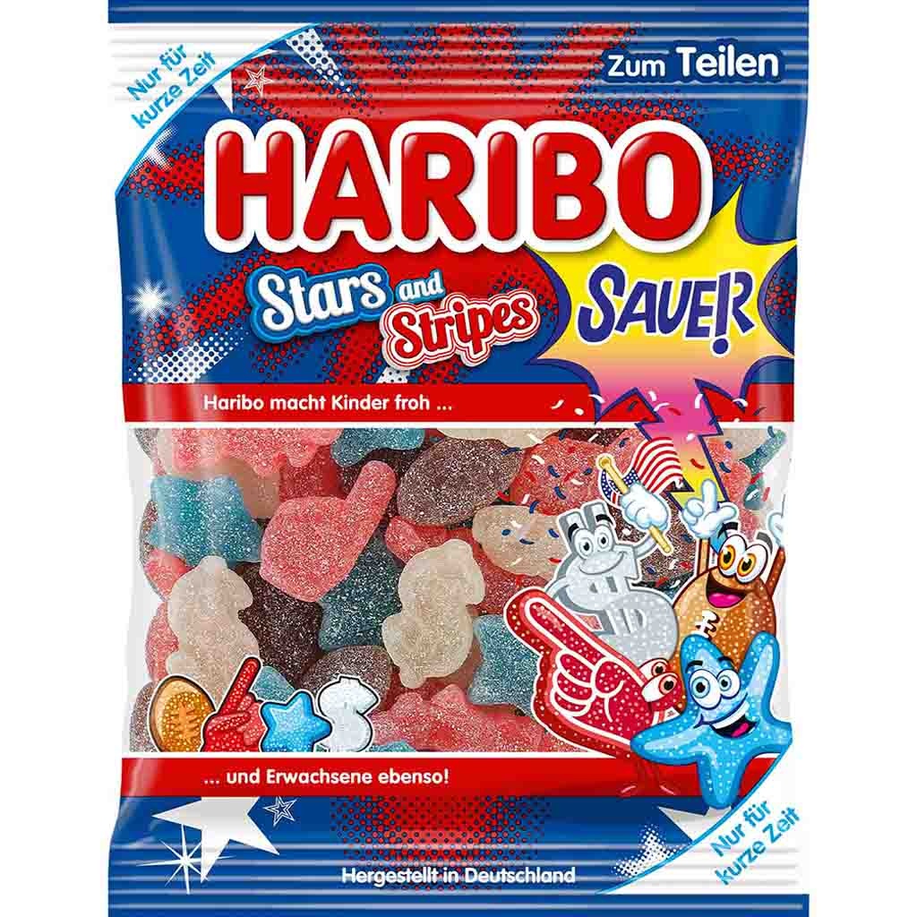 Haribo - Stars And Stripes Sauer 175 Gram – candyonlinenl1