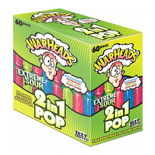 Warheads - 2 in 1 Freeze Pops 60 Stuks – candyonlinenl1